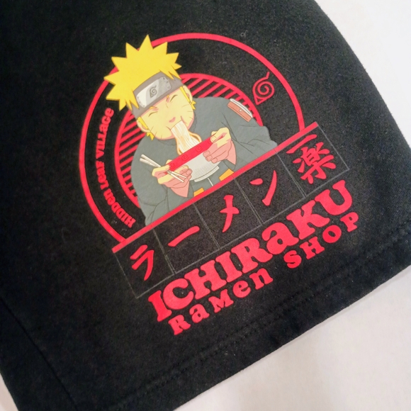 Ichiraku Ramen Shop Black Athletic Shorts - Picture 3 of 8